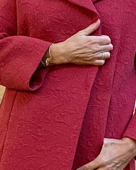 Cappotto matelassè rosso geranio