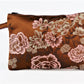 Pochette Japanese flower brown/pink