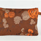 Pochette Japanese flower brown/orange