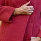Cappotto matelassè rosso geranio