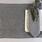 Tovaglietta in lino grigio antracite
