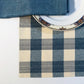 Tovaglietta in lino carrés blu